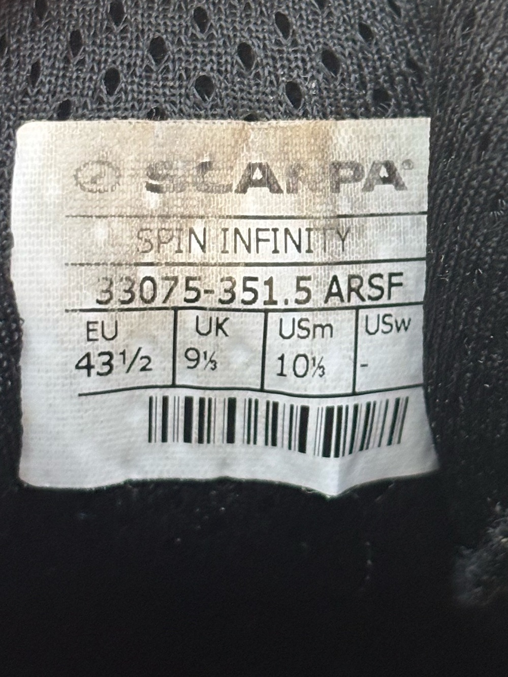 Scarpa Men’s 10.5 Gray Turquoise Spin Infinity Trail Running Shoes Hiking Travel - Picture 7 of 7